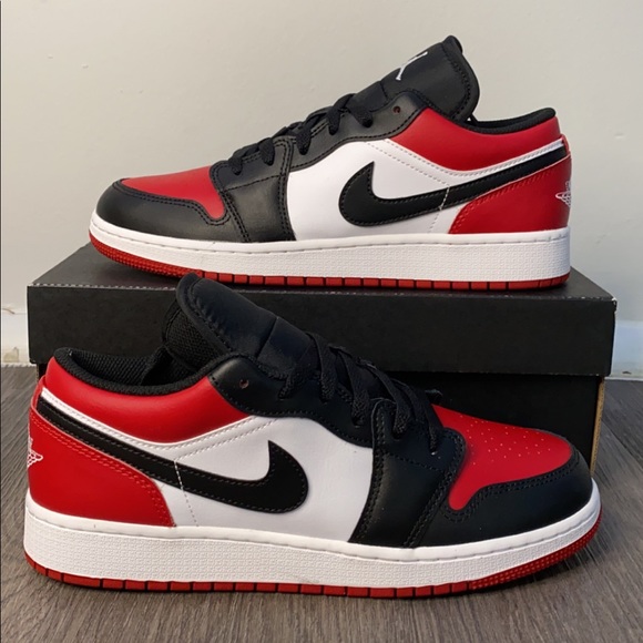 Jordan 1 Low Bred Toe - Picture 1 of 3